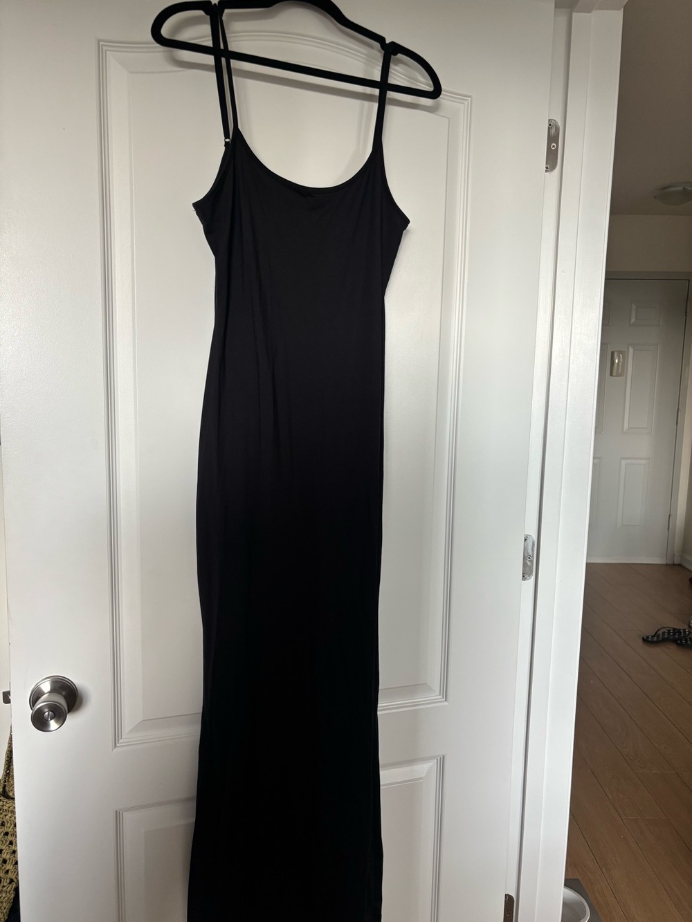 Bershka Black Spaghetti Strap Maxi Dress